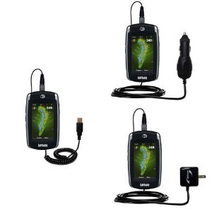 Golf Buddy World Platinum GPS Range Finder Deluxe Kit Including USB Cable With Car & Wall Charger