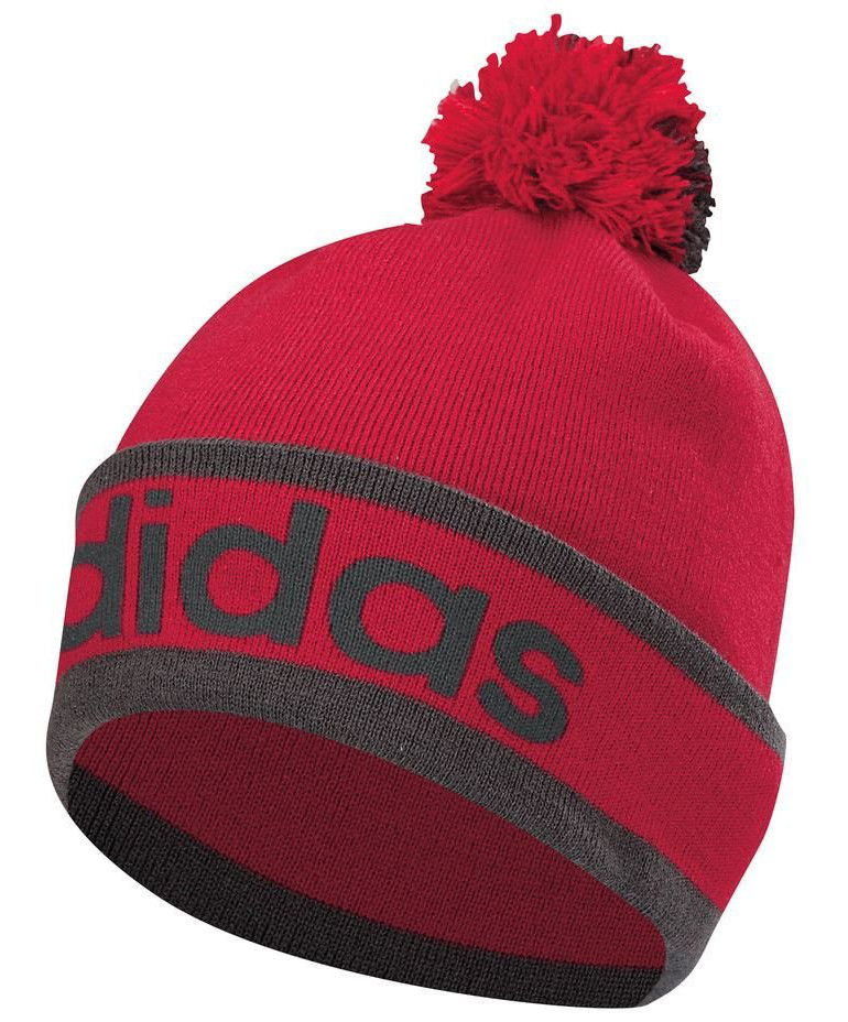 Adidas Mens ClimaHeat Pom Pom Beanie Golf Winter Bobble Hats