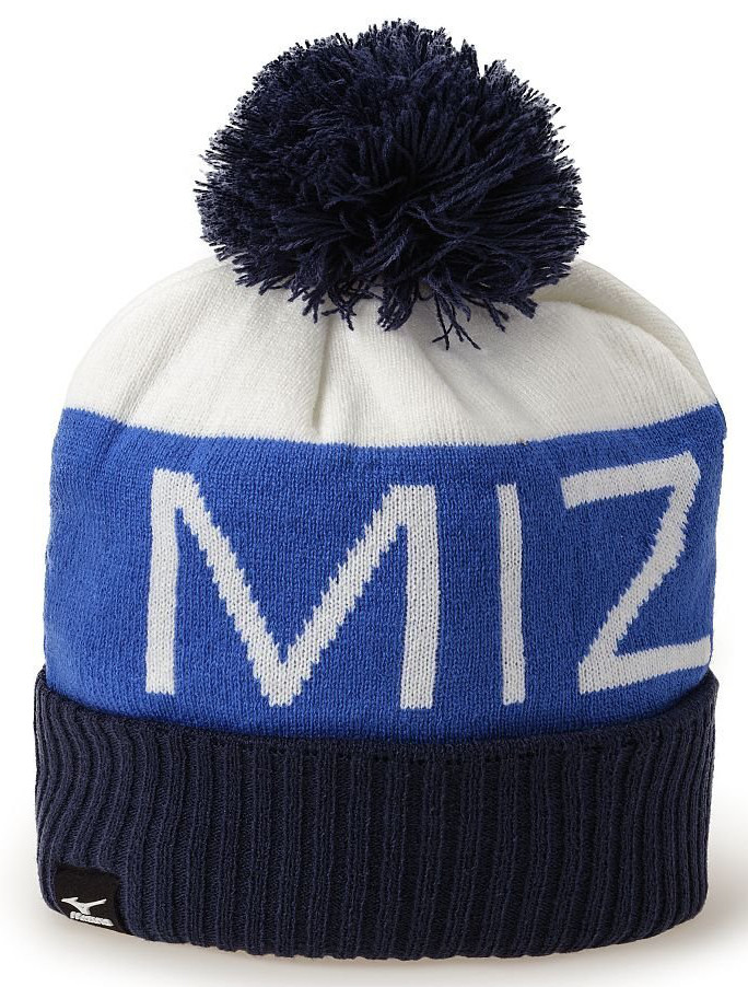 Mizuno Mens Branded Bobble Golf Toboggan Beanie Hats