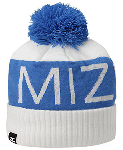 Mizuno Mens Branded Bobble Golf Toboggan Beanie Hats