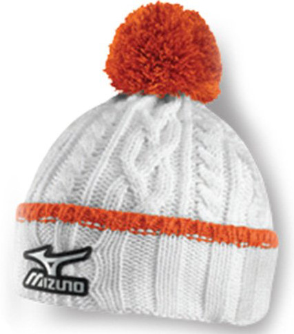 Mizuno Mens Cable Knit Golf Beanie Bobble Hats