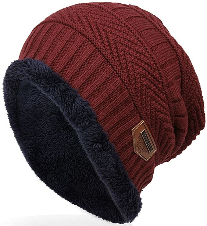 Mens Ensnovo Winter Soft Lined Golf Beanie Hats