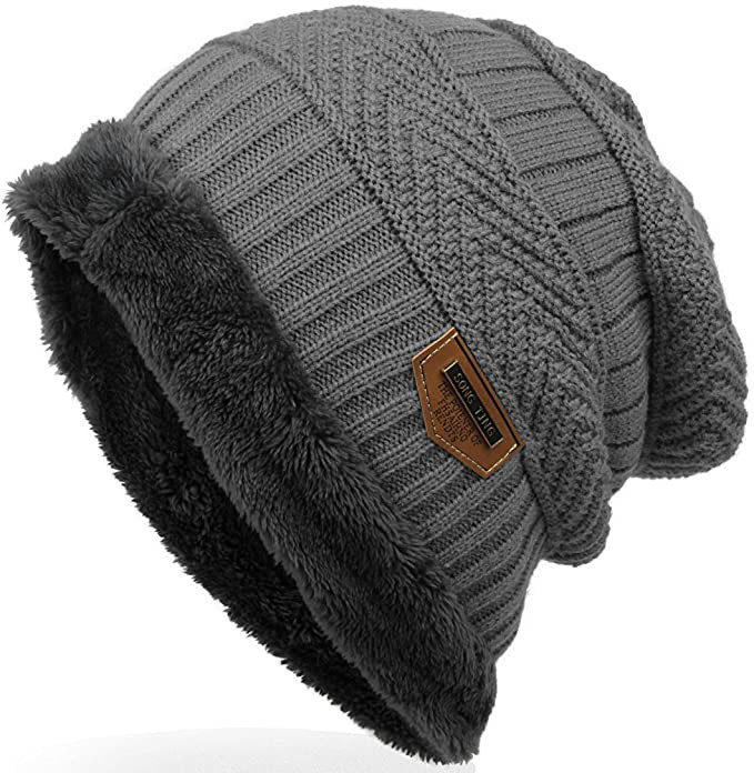 Ensnovo Mens Winter Soft Lined Golf Beanie Hats