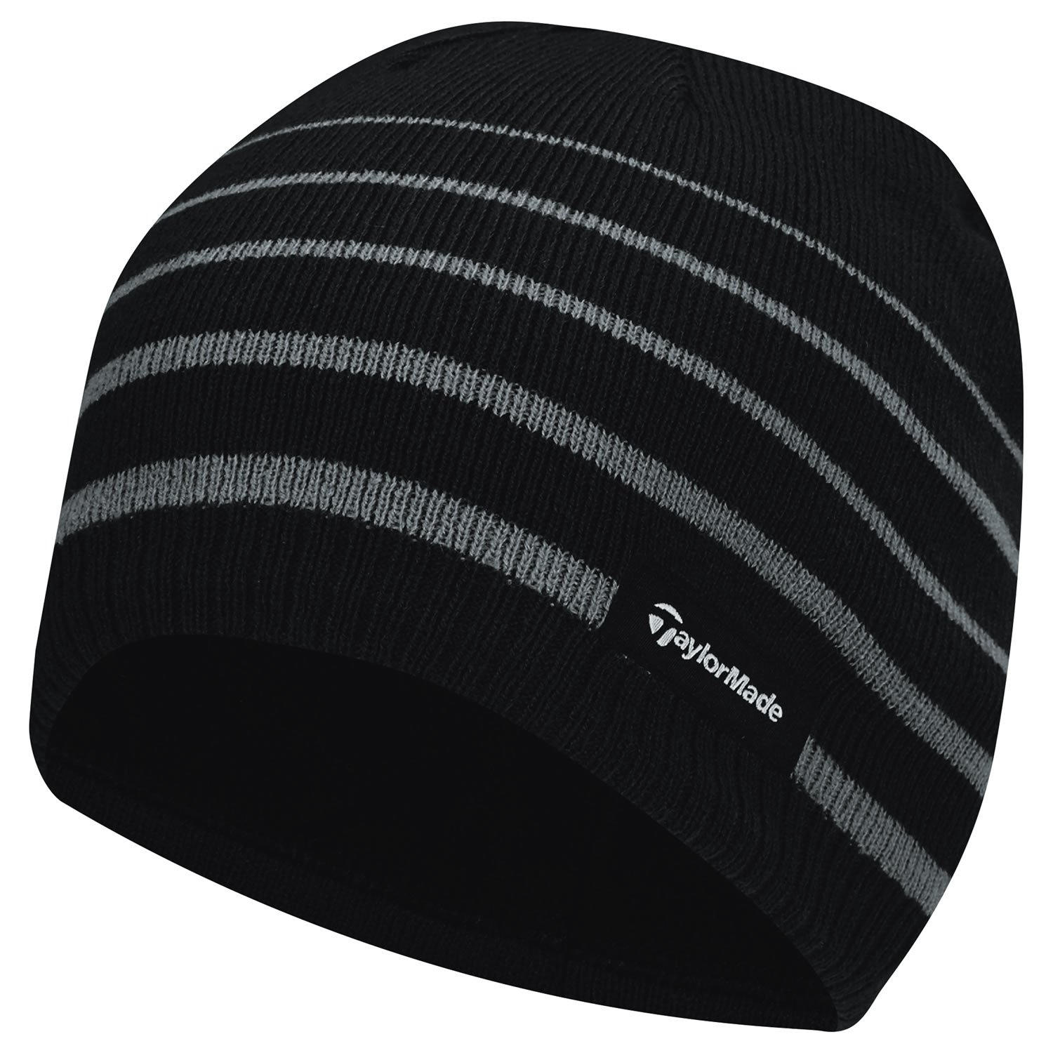 Mens Taylormade 2017 Thermal Fleece Stripe Golf Beanie Hats