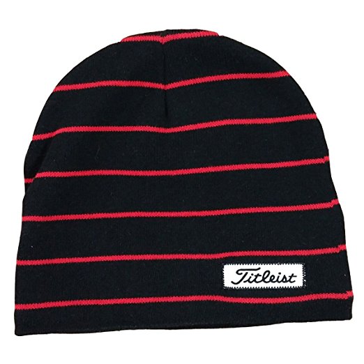 Titleist Mens Striped Assorted Golf Winter Beanie Hats