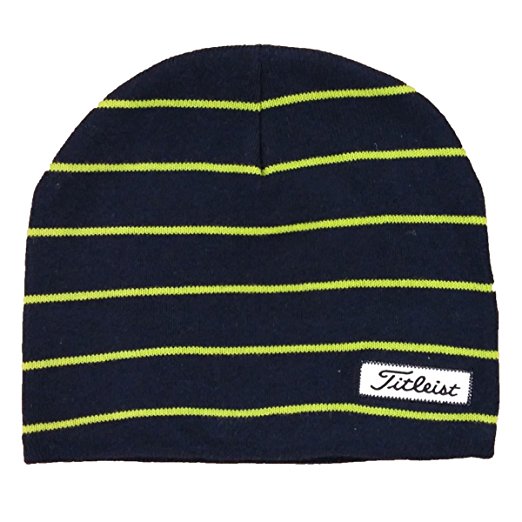 Titleist Mens Striped Assorted Golf Winter Beanie Hats