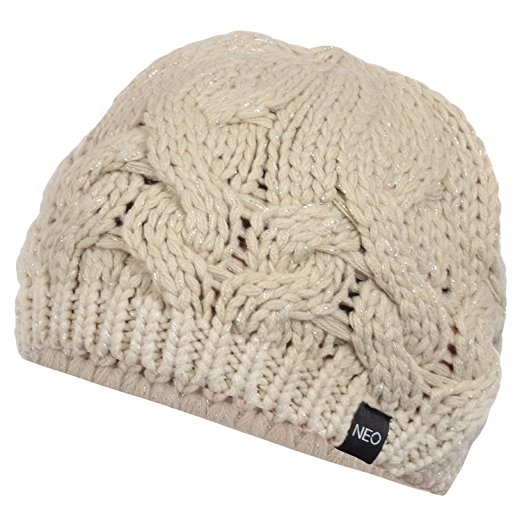 Womens Adidas NEO Chunky Cable Knit Golf Beanie Hats