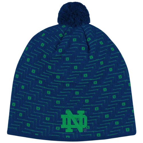 Womens Adidas Notre Dame Fighting Irish Knit Pom Golf Beanie Cap Hats