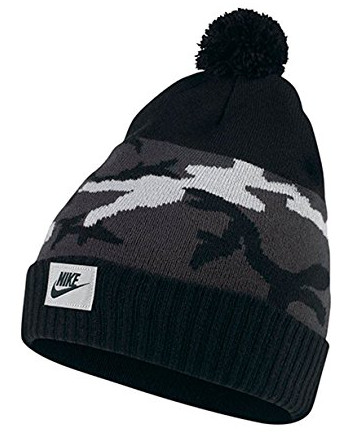 Womens Nike NSW Camo Pom Golf Beanie Skull Caps