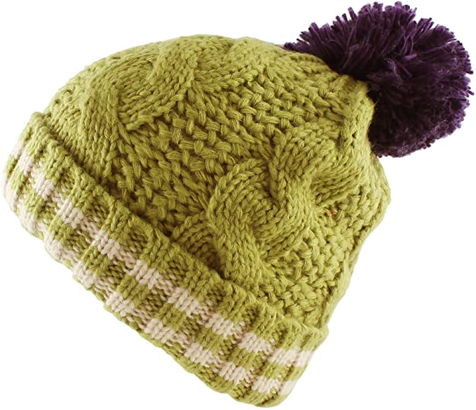 Morehats Womens Multi Color Pom Pom Golf Beanies