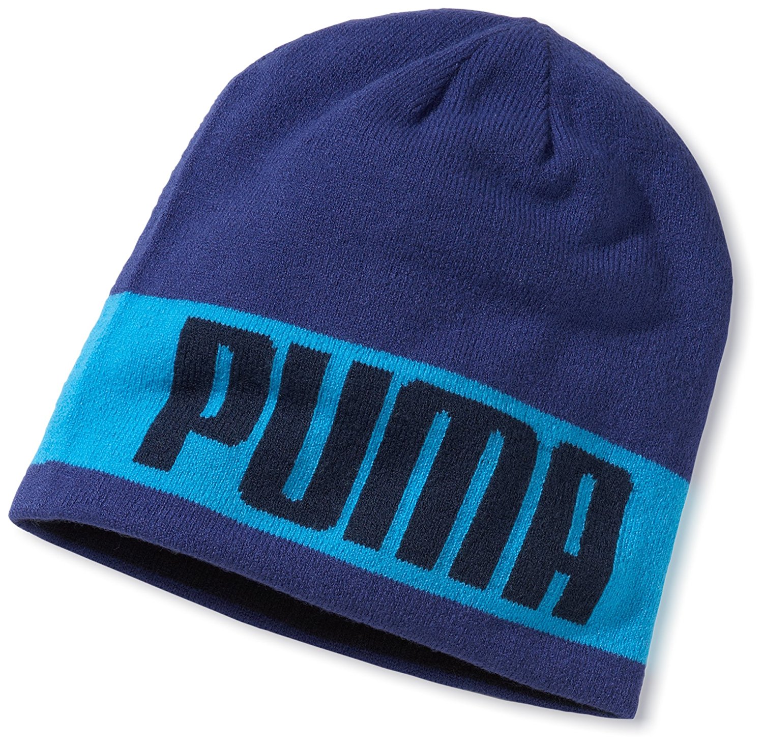 Womens Puma Blue Cliffe Reversible Golf Beanie Hats