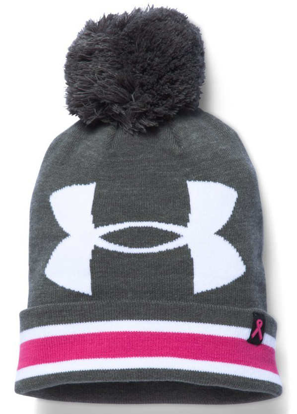 Under Armour Womens Power In Pink Pom Golf Beanie Hats