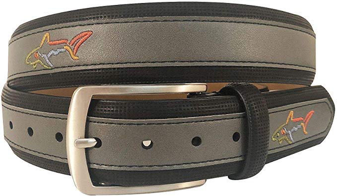 Mens Greg Norman Embroidered Logo Golf Belts