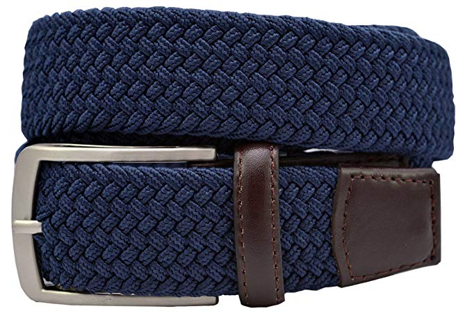 Greg Norman Mens Weave Stretch Golf Belts