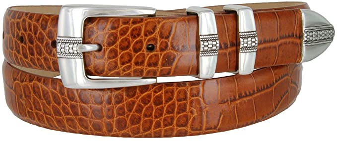 Brandon Mens Italian Calfskin Leather Designer Dress Golf Belts