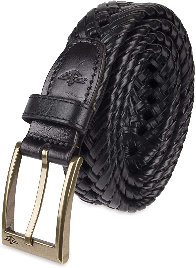 Dockers Mens Leather Braided Casual Belts