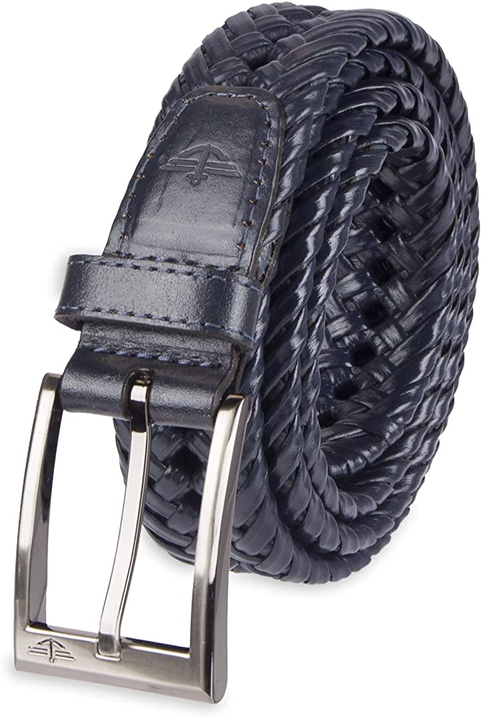 Dockers Mens Leather Braided Casual Belts