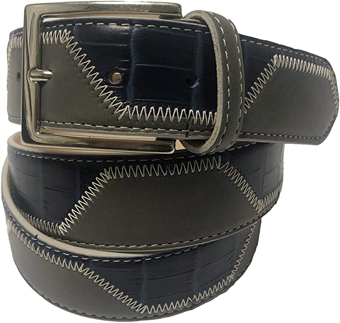 Fresco Mens Alligator Embossed Calf Patchwork Golf Belts