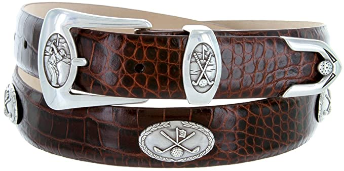 Italian Calfskin Mens Leather Designer Golf Belts