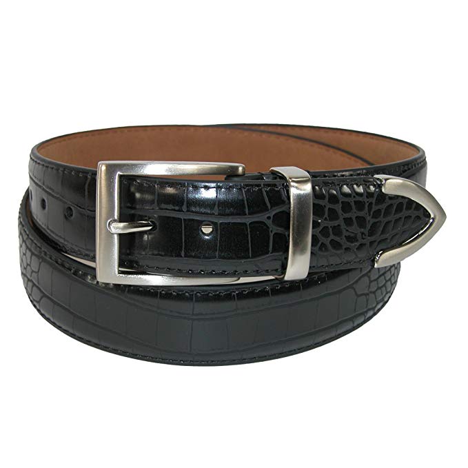 PGA Tour Mens Crocdile Print Leather Golf Belts