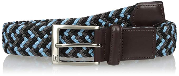 PGA Tour Mens Multicolor Stretch Braid Golf Belts