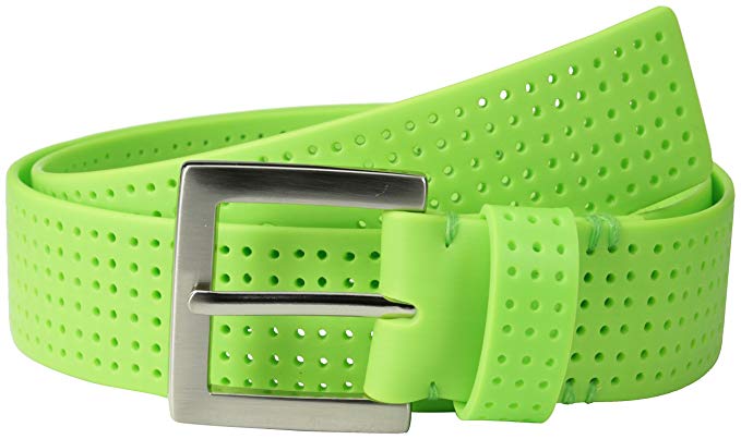 PGA Tour Mens Perforated Fashion Color Silicone Golf Belts