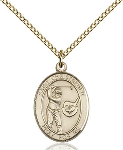 Womens Bliss 14k Gold Filled Catholic Saint Golf Pendants