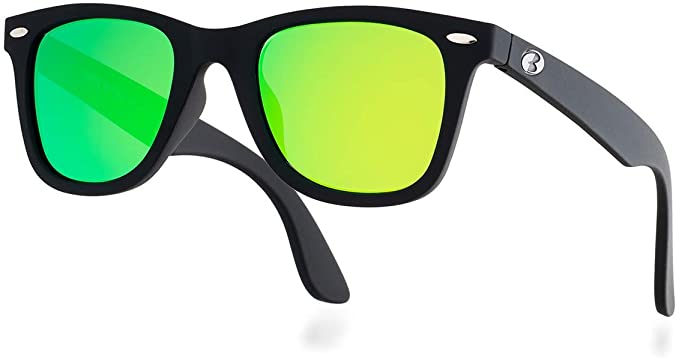 Bnus Mens Retro Classic Glass Lens Golf Sunglasses