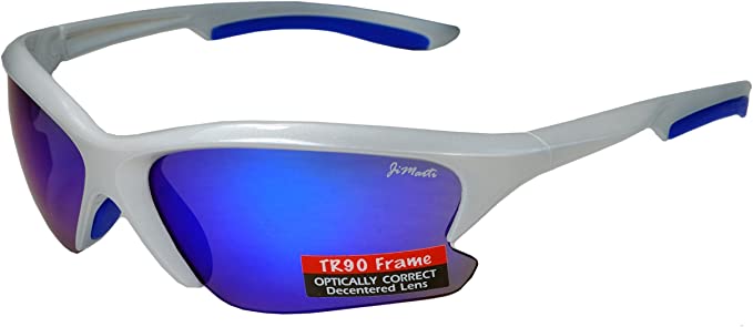 Mens JiMarti JM22 Sport Wrap Mirror Lens TR90 Unbreakable Golf Sunglasses