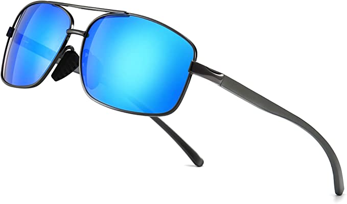 Mens Sungait Ultra Lightweight Rectangular Polarized Golf Sunglasses