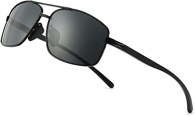Sungait Mens Ultra Lightweight Rectangular Polarized Golf Sunglasses