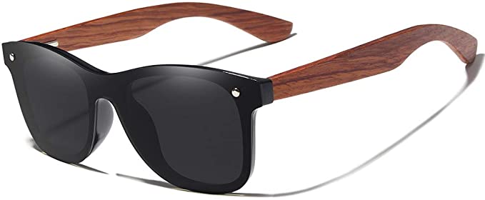 Kingseven Womens Bamboo Wood Polarized Golf Sunglasses