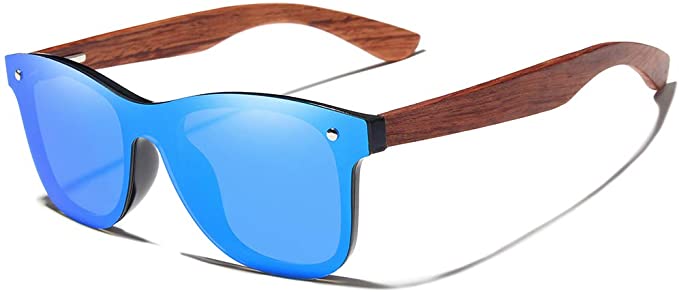 Kingseven Womens Bamboo Wood Polarized Golf Sunglasses