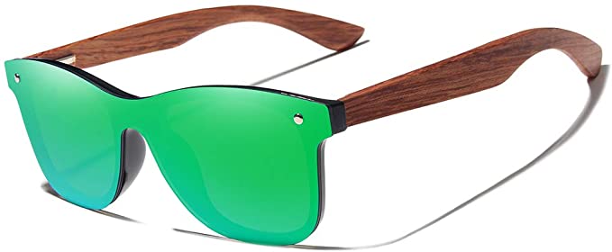 Kingseven Womens Bamboo Wood Polarized Golf Sunglasses