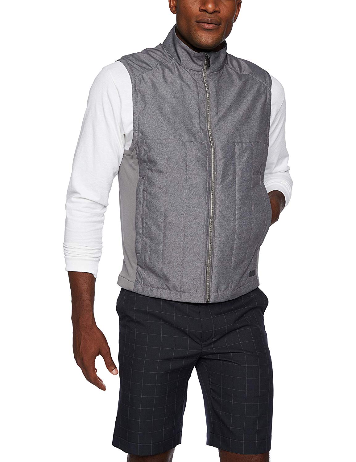 Greg Norman Mens Crescent Quilted Golf Vests