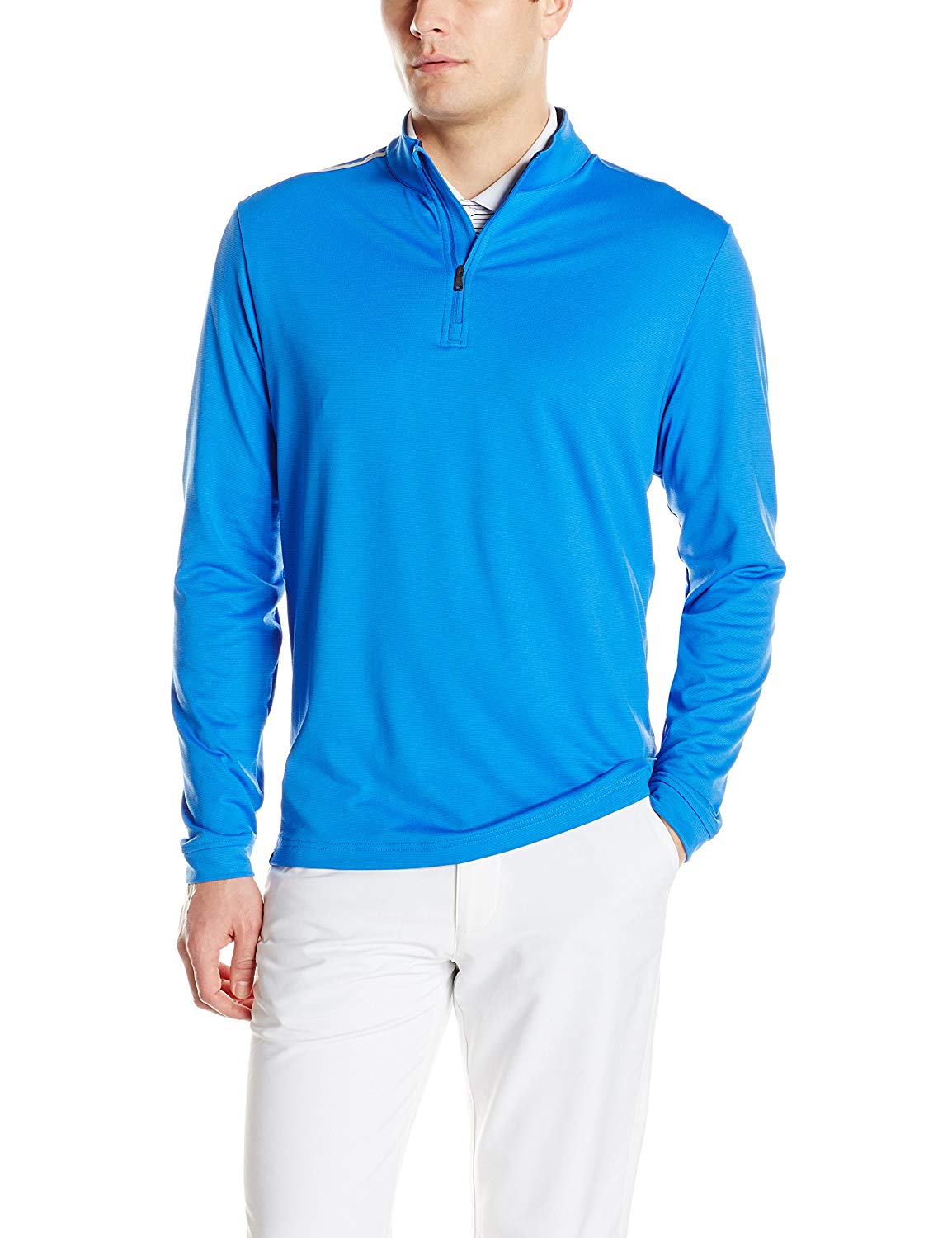 Adidas Mens Adi 3 Stripes Classic Quarter Zip Golf Jackets