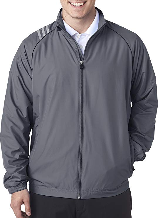 Mens Adidas Climaproof 3 Stripes Full Zip Golf Jackets