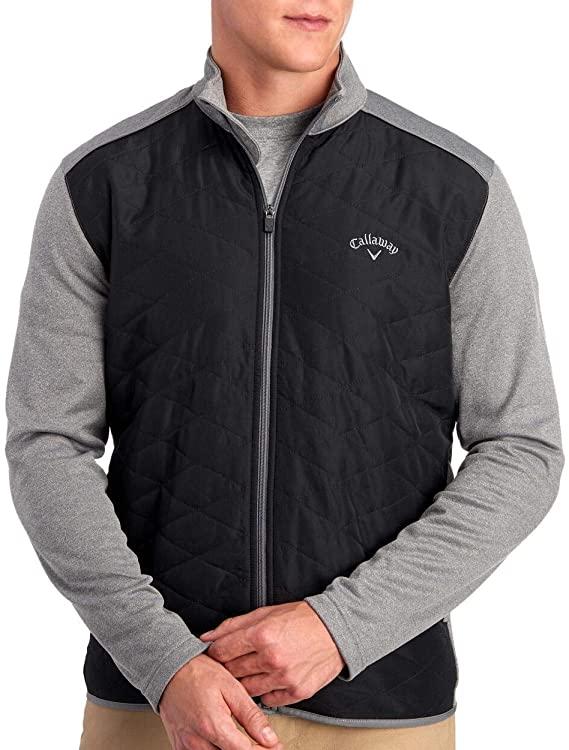 Mens Callaway Quilted Full Zip Opti-Shield Golf Jackets
