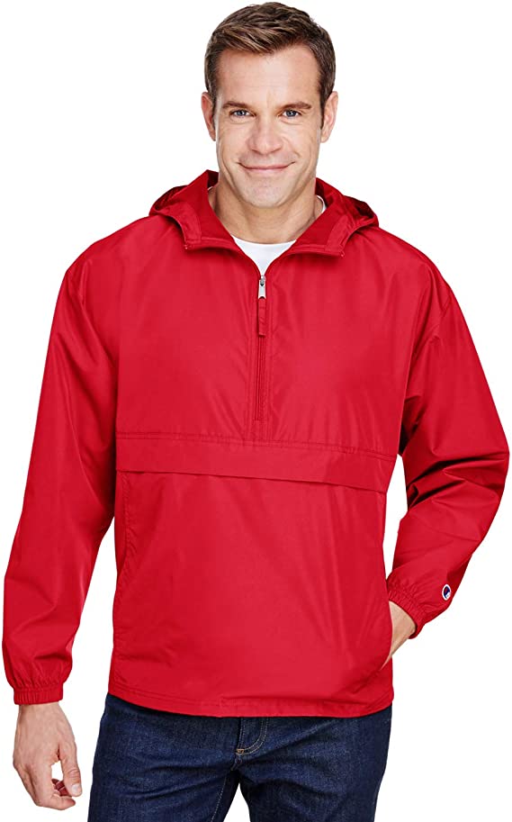 Mens Champion Packable Quarter Zip Golf Jackets