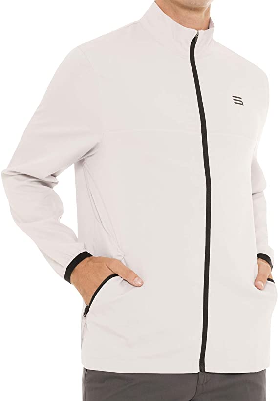 Mens Three Sixty Six Zippered Golf Windbreaker Jackets