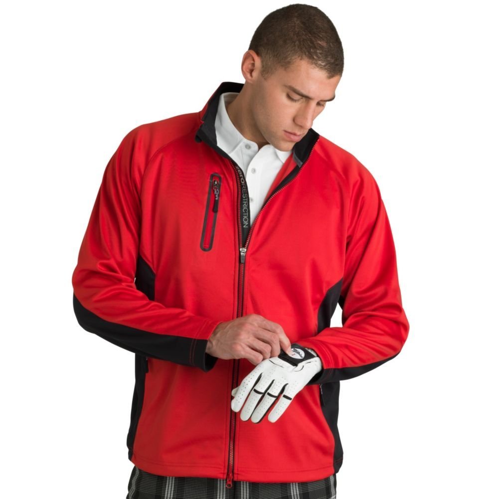 Mens Zero Restriction Airflow Colorblock Golf Jackets