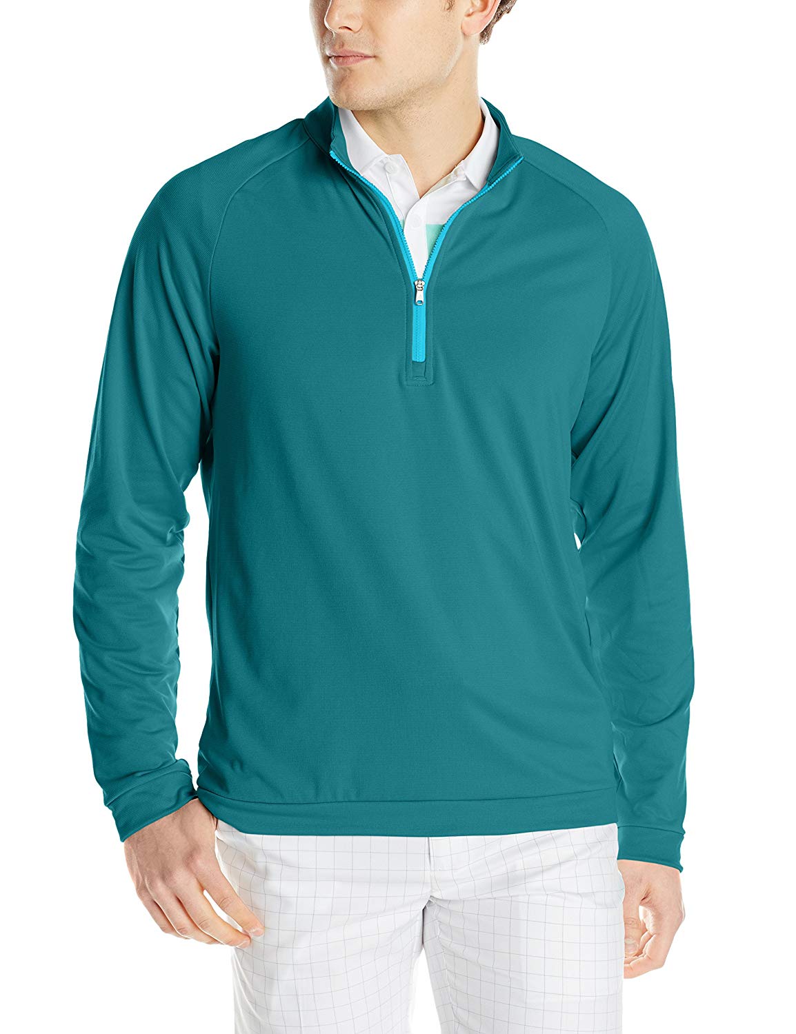 Adidas Mens Climawarm 3 Stripes Half Zip Golf Training Tops