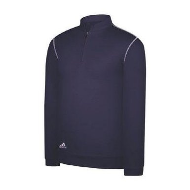 Adidas Mens Contrast Textured Half Zip Pullovers
