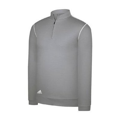 Mens Adidas Contrast Textured Half Zip Golf Pullovers