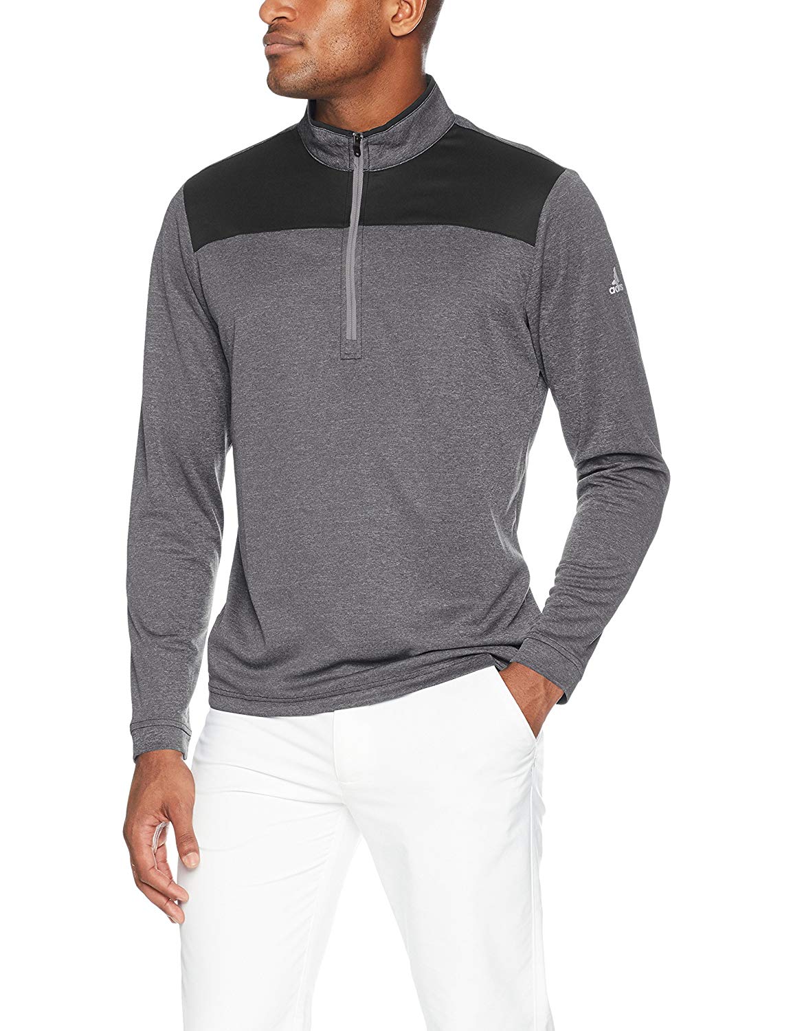 Adidas Mens Lightweight UPF Quarter Zip Golf Pullovers