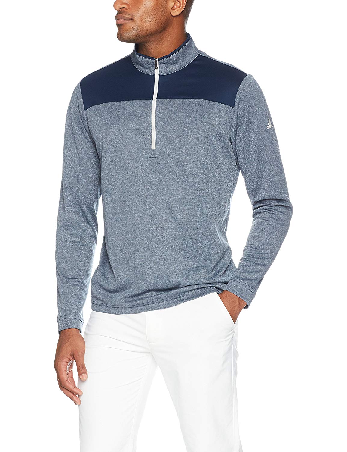 Adidas Mens Lightweight UPF Quarter Zip Golf Pullovers