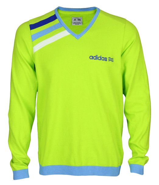 Mens Adidas Long Sleeve V-Neck Golf Pullovers