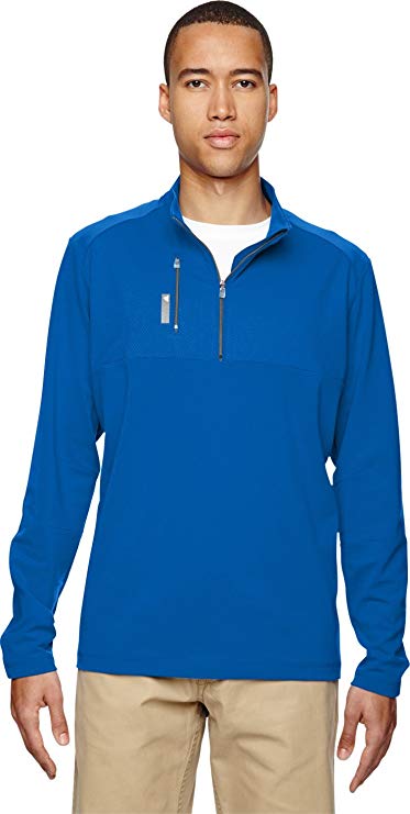 Mens Adidas Puremotion Mixed Media Quarter Zip Golf Pullovers