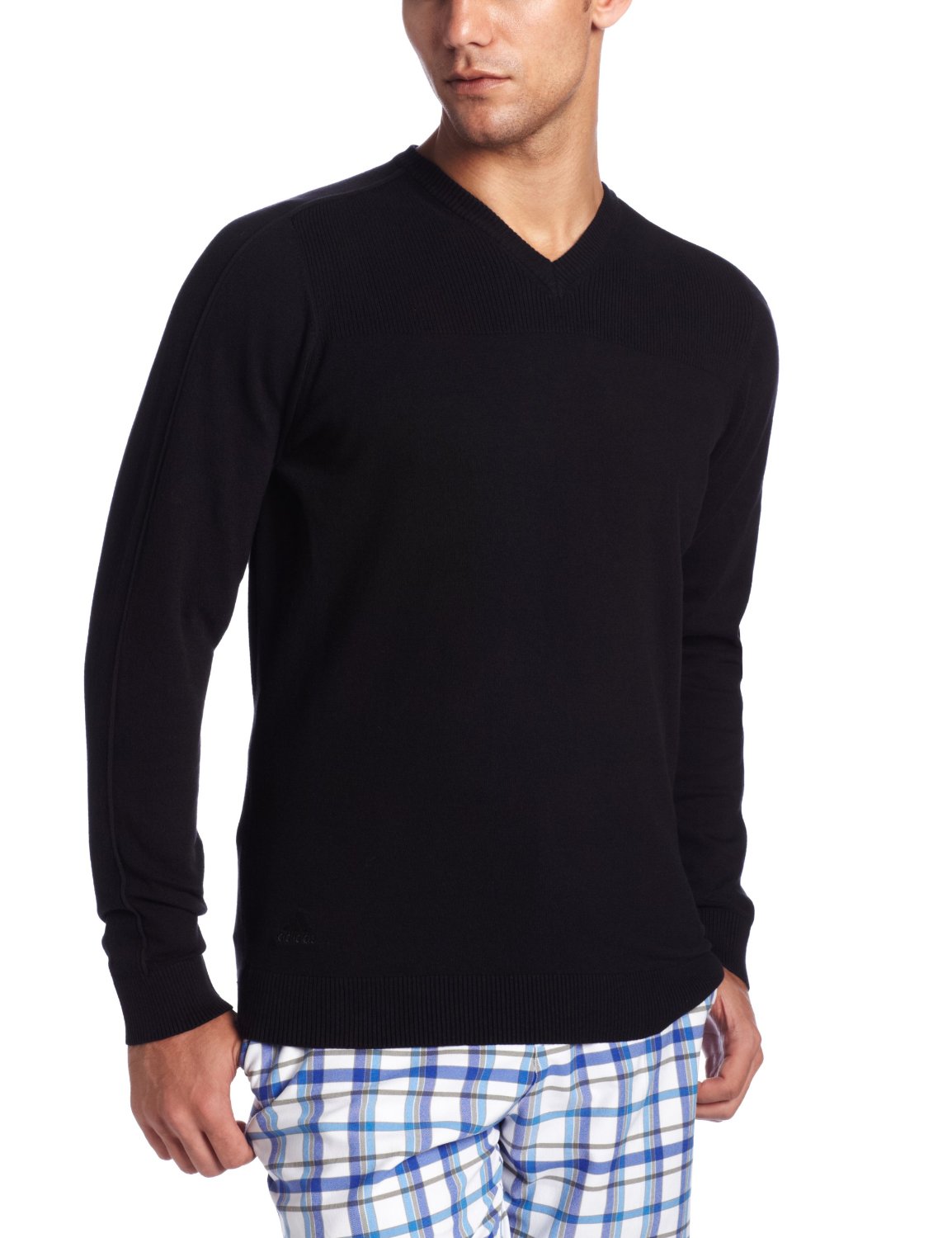 Adidas Textured V-Neck Golf Pullovers