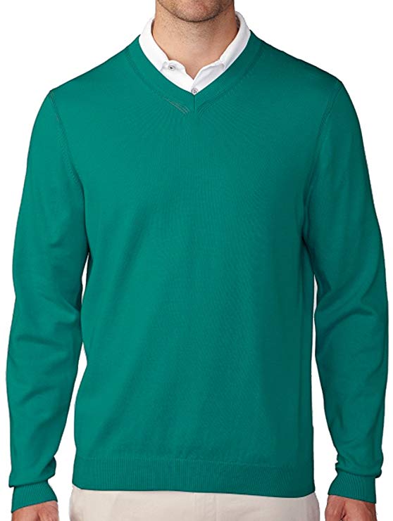 Mens Ashworth Cotton Plaited Jersey V-Neck Golf Sweaters